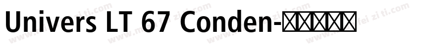 Univers LT 67 Conden字体转换